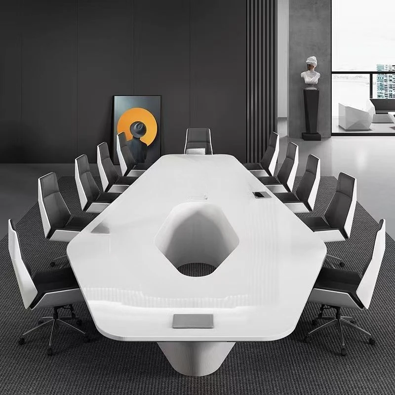 

Painted conference table, simple modern office large negotiation table strip