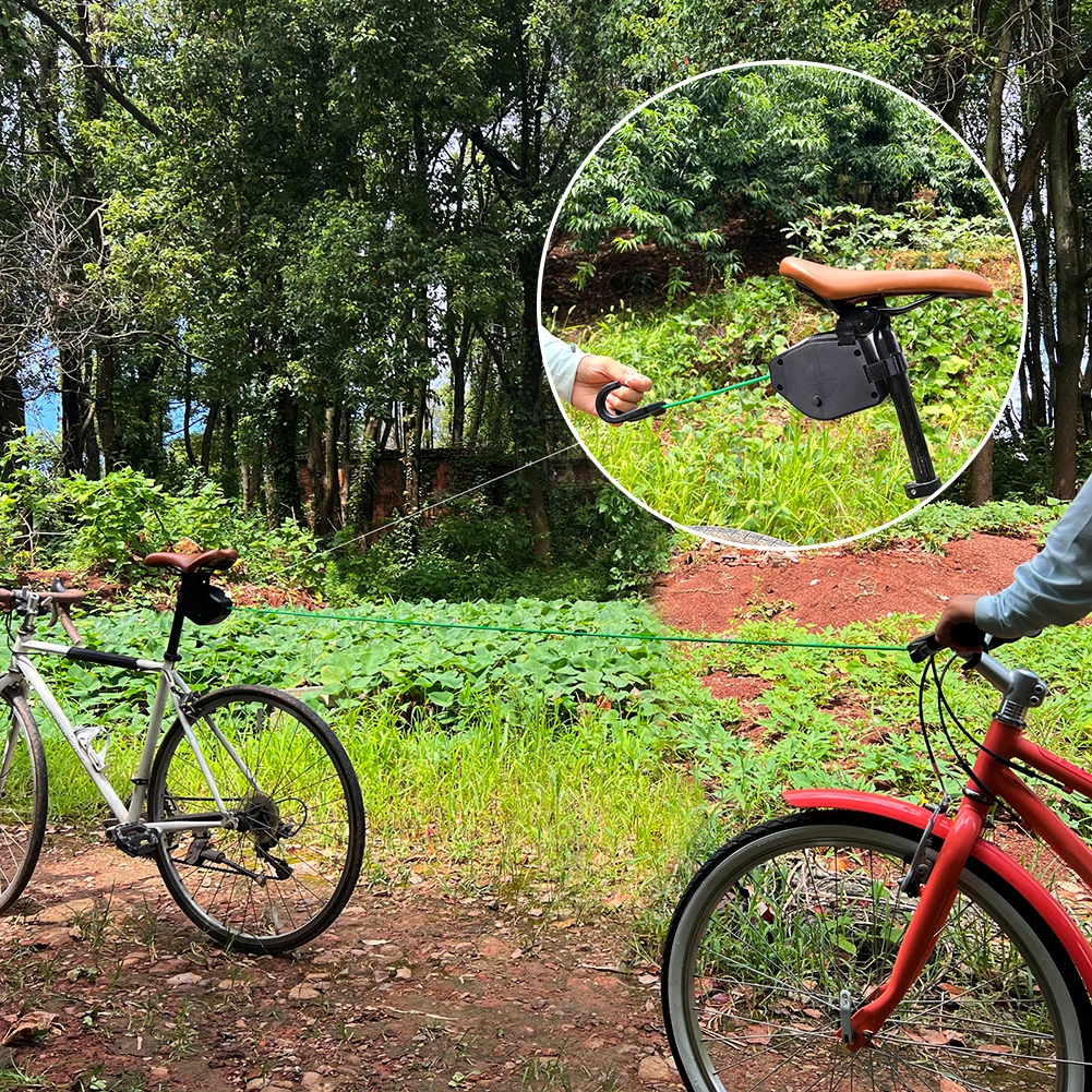 1PC Bicycle Tow Rope Flexible Retractable Bike Tractor Mountain Bike Parent-Child Pull Rope Towing Trailer Outdoor Cycling Tools