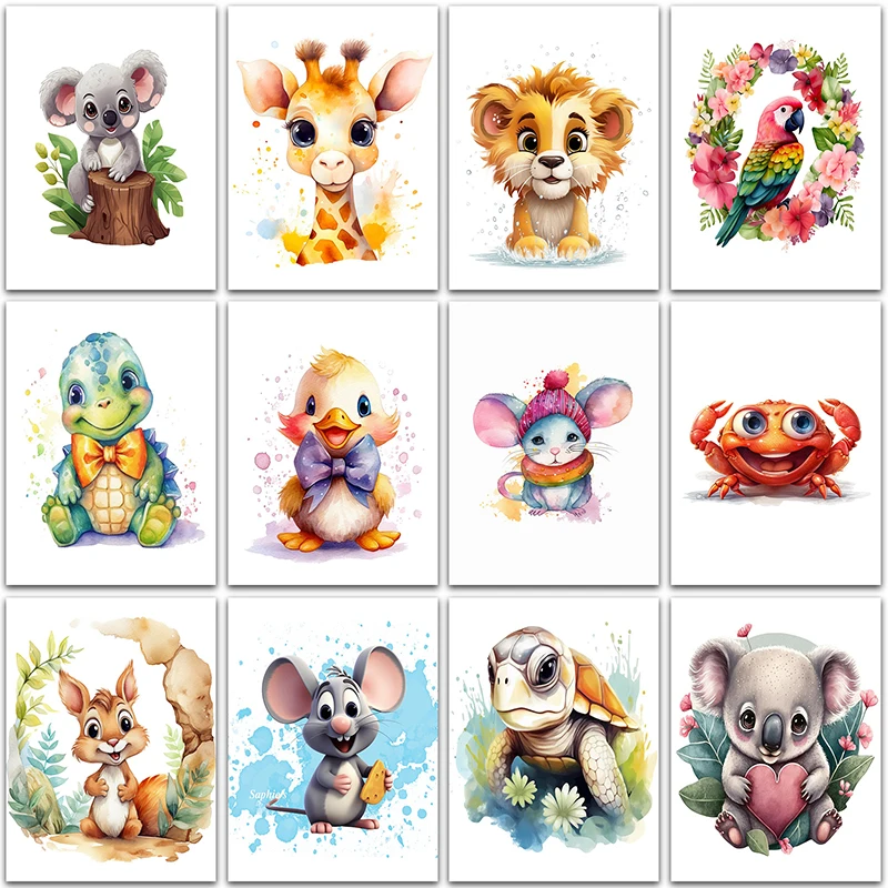 

5D DIY Diamond Painting animals lion turtle koala Art Full Round&Square Diamond embroidery Cross stitch mosaic Home decoration