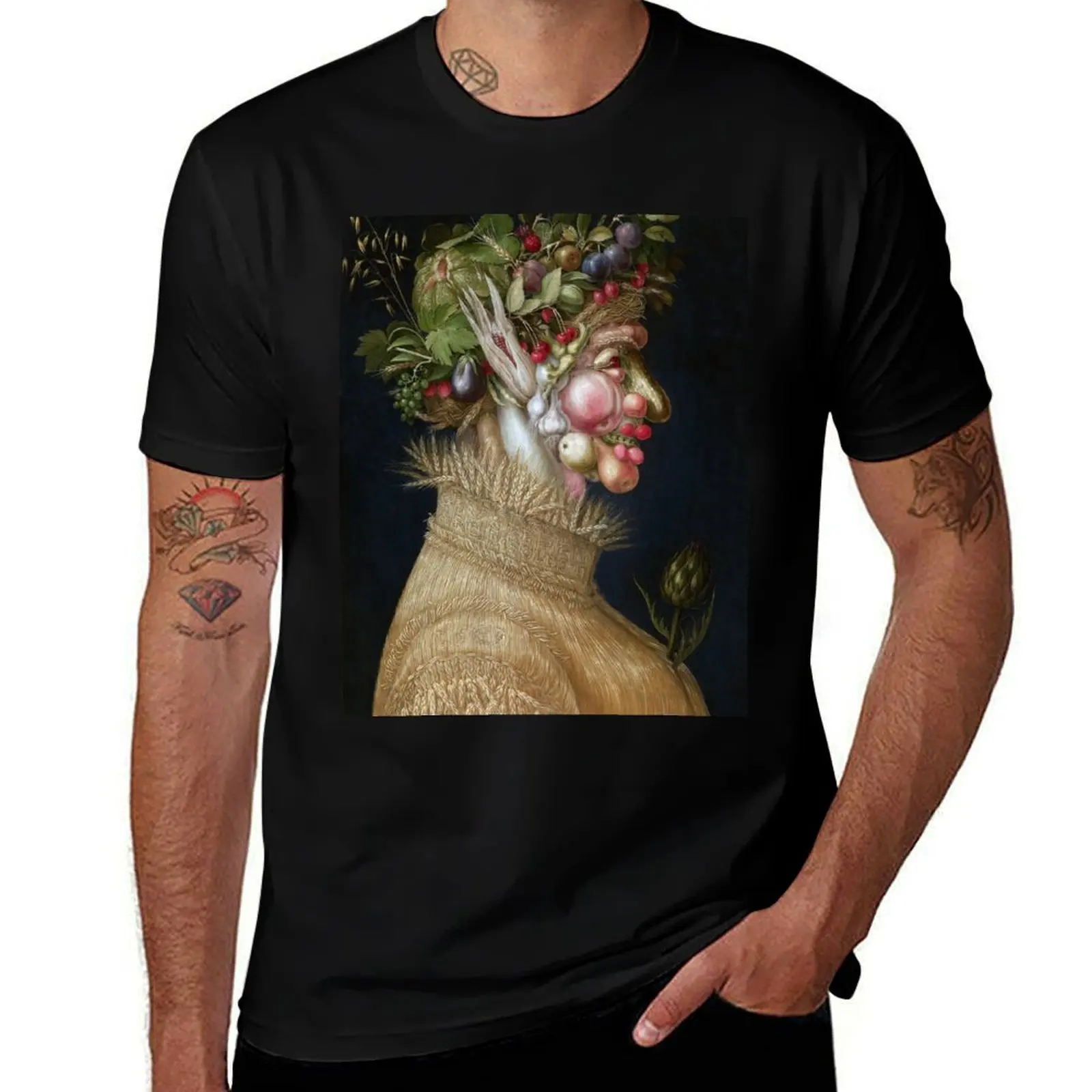 Giuseppe Arcimboldo Summer T-Shirt Basic Lightweight Short Sleeve Tee