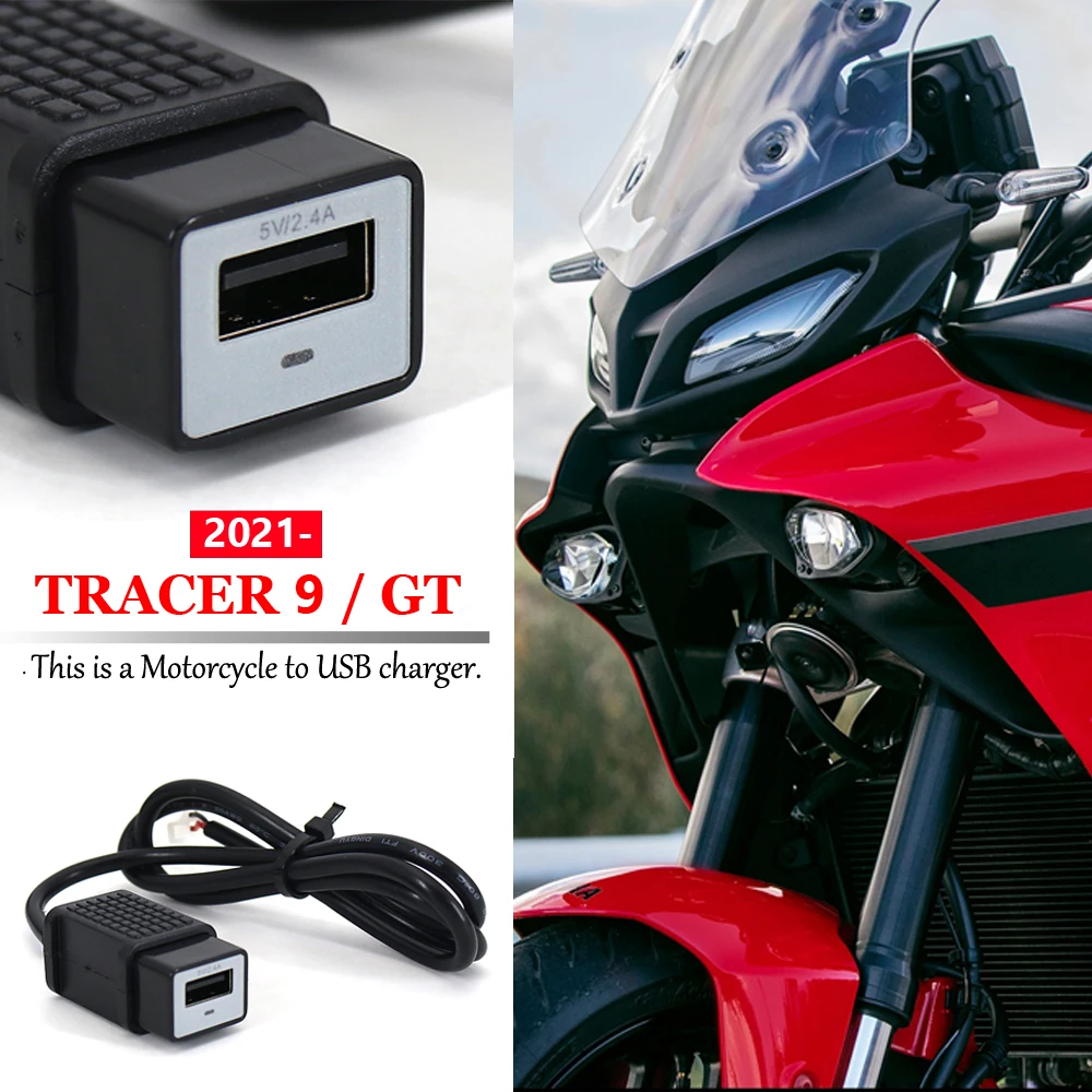 

For Yamaha Tracer9 GT TRACER 900 GT Tracer 9 New USB Socket Motorcycle Plug and Play USB Charger Waterproof Charger Adapter 2021