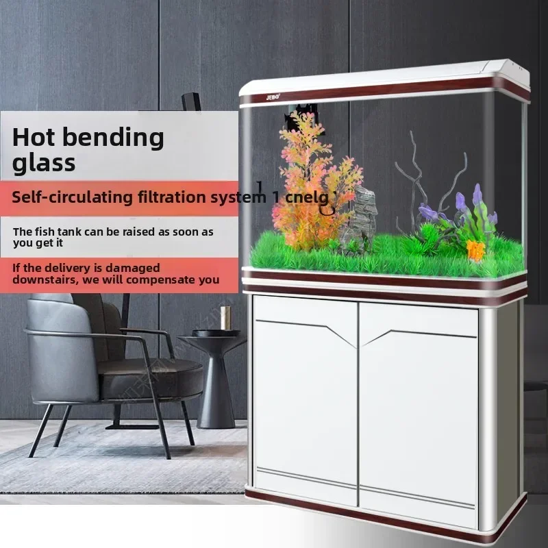 Self-circulating Ecological Fish Tank Living Room Home Silent Large Rectangular Creative Aquarium Free Of Water ChangeW28