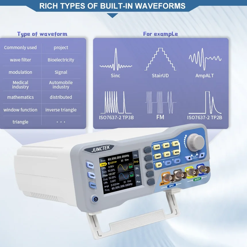 JDS8000 Series 80MHz 60MHz Function Arbitrary Waveform Signal Generator  275MS/s 8192 points/channel Counter  JDS8080 JDS8060