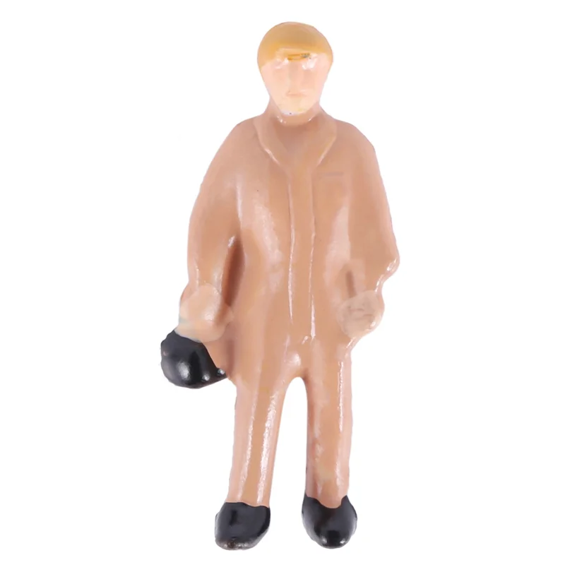 B05C-125 Stuks 1:87 Beeldjes Geschilderde Figuren Miniaturen Van Spoorwegarbeiders Met Emmer En Ladder