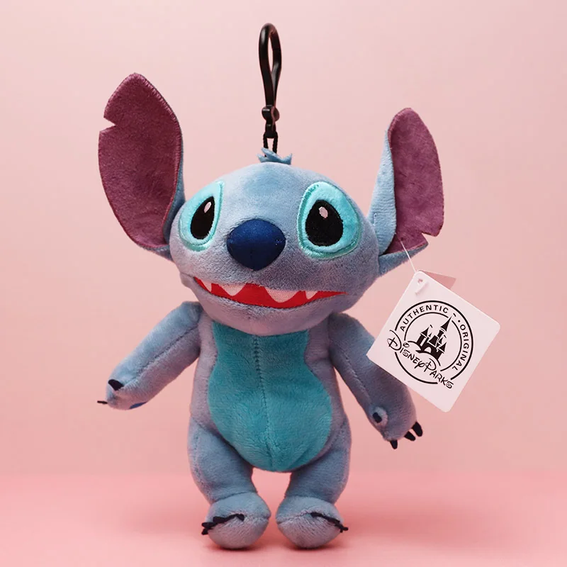 Disney Lilo And Stitch Plush Keyring Soft Keychain Cute Movies Stuffed Animals Birthday Gift To Girlfriend