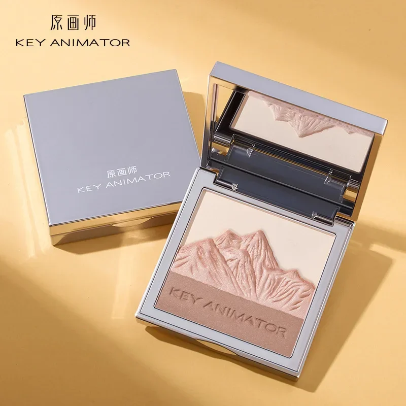 

KEY ANIMATOR Highlighter Powder Palette Blusher Face Contour Illuminator Makeup Long-Lasting Glow Cosmetics Original Beauty