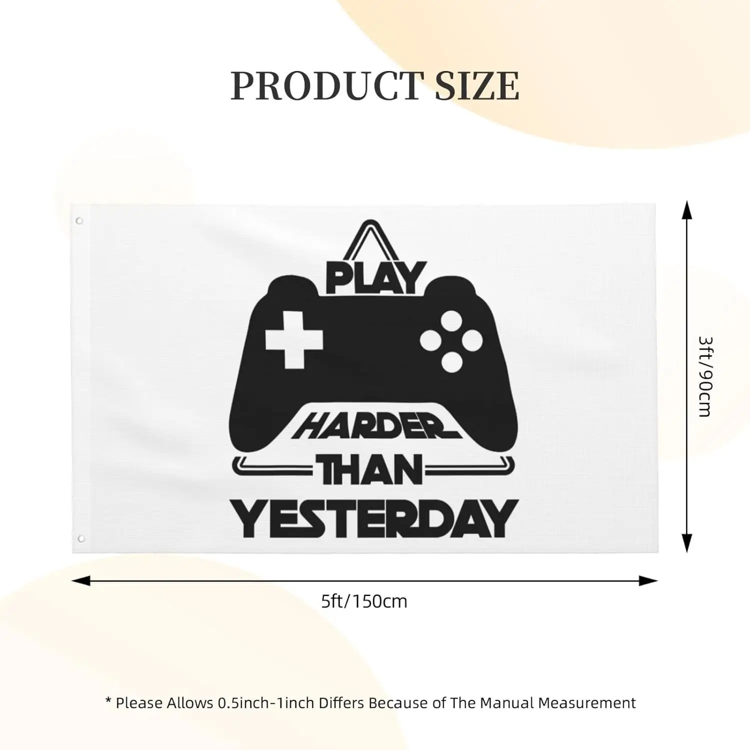 Flagicts 100% Polyester Play Harder Than Yesterday Flag