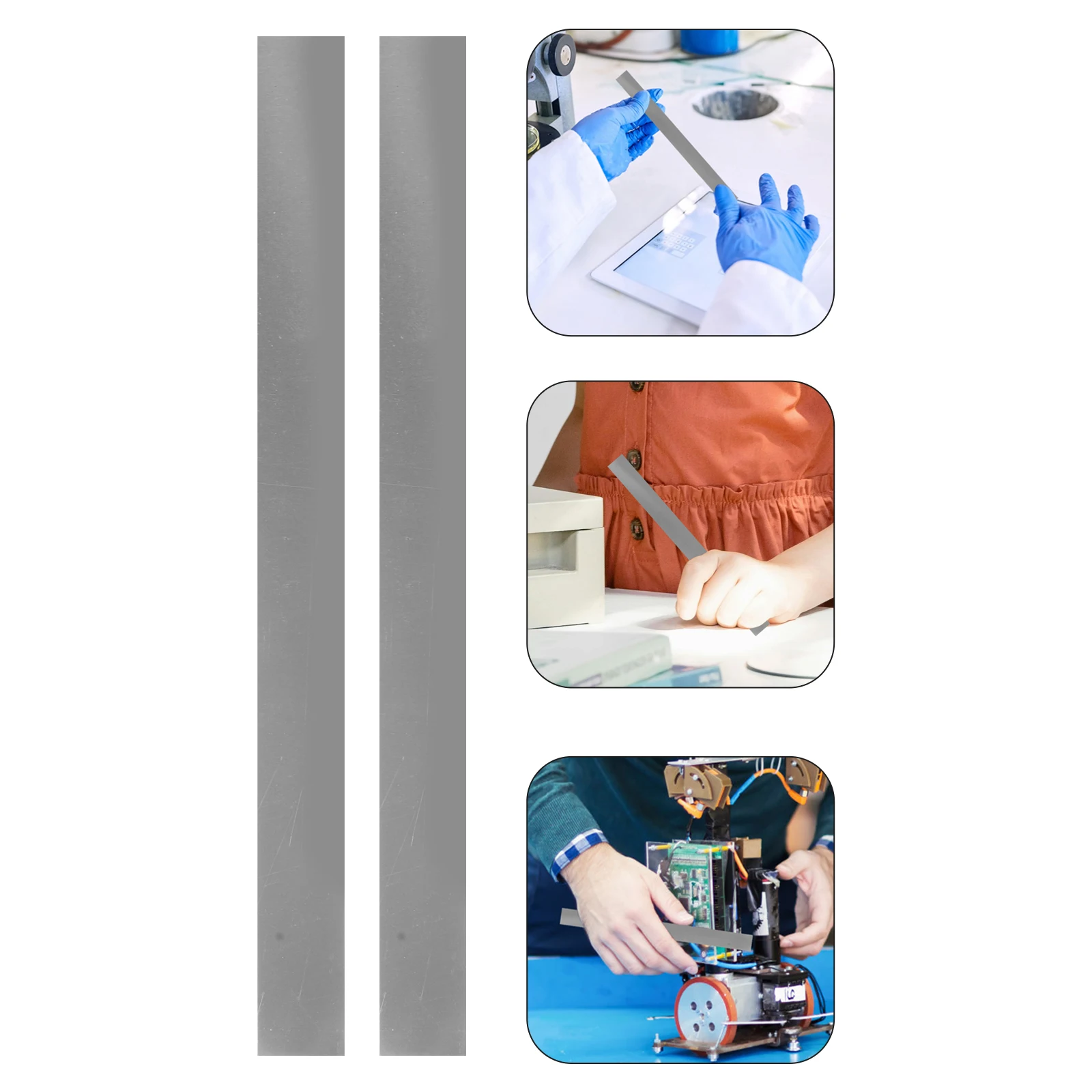 

6pcs Copper Strips Copper Sheet Physics Engineering Elastic Vibration Experiments Teaching Tool School Lab Home Education Spring