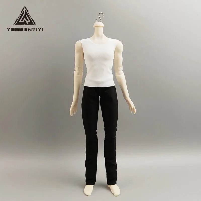 قميص مضغوط خفيف الوزن 1/6 لـ 12 بوصة T6 BJD سترة صلبة بدون أكمام لدمى Ashi مقاس 30 سم ملابس شخصيات الحركة