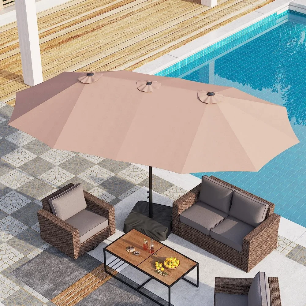 for Poolside Lawn Garden Umbrellas and Terrace Bases Patio Umbrellas With Base Included Beige Outdoor Furniture