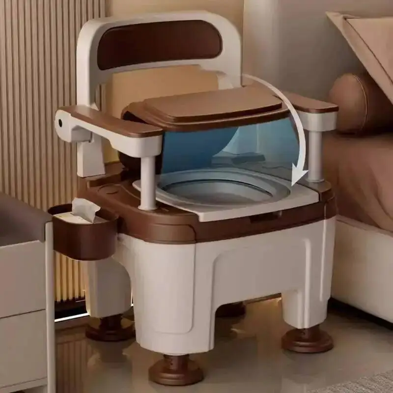 thickened deodorant toilet foldable modern household armrest Portable removable toilet chair for the elderly and pregnant women
