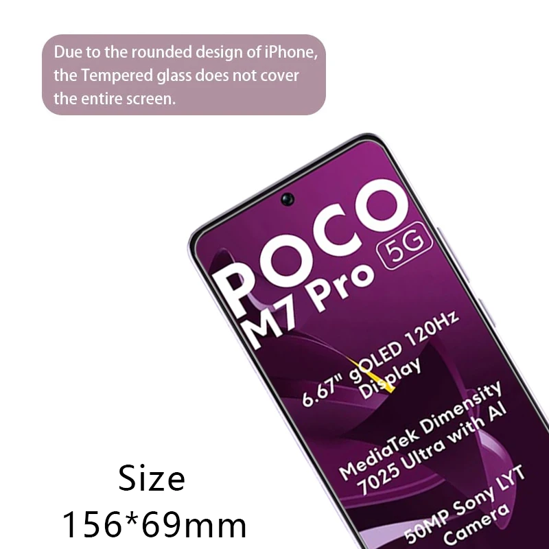 حافظة هاتف من الزجاج المقسى لهاتف شاومي بوكو m7 برو على pocom7 m 7 7m m7pro pocom7pro 4g 5g غطاء خلفي 360 poc pco procase 5 g pro 5g