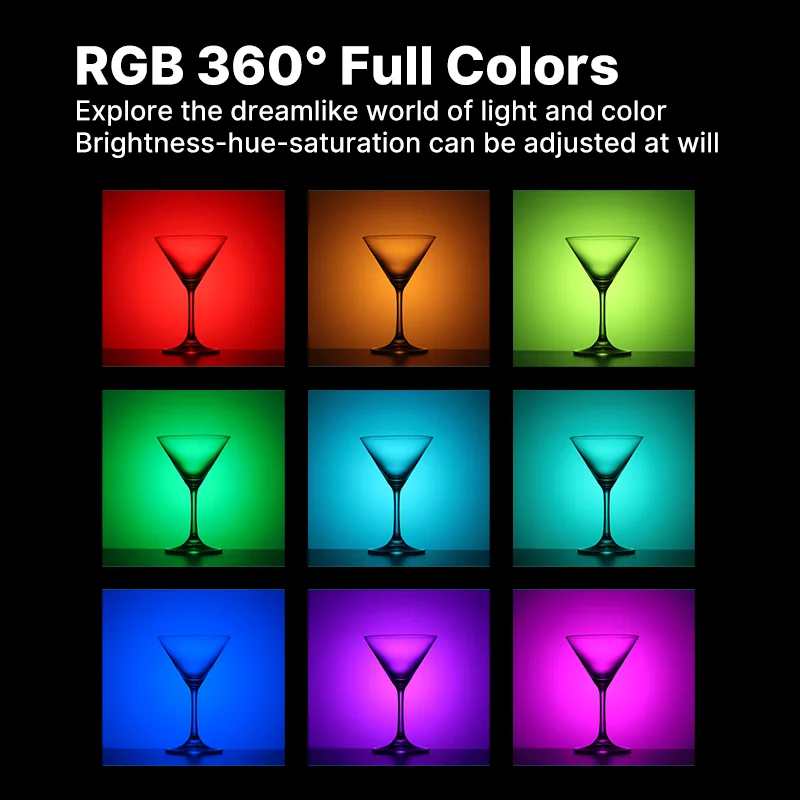 Ulanzi VL110 Rgb Stok Licht Led Video Buis Licht Full Color Magnetische Handheld Lamp Dimbare Draagbare Fotografie Studio Licht