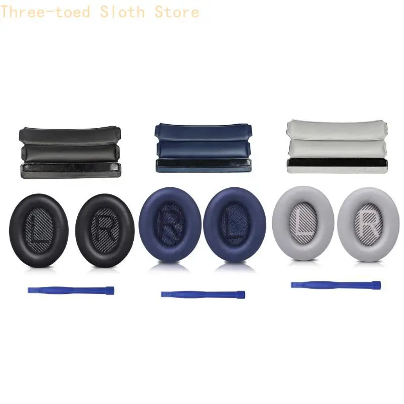 Langlebige Ohrpolster, Kopfbandkissen für QC35/QC35ii Headset-Ohrpolster, Ohrenschützer E74A – Detail 2