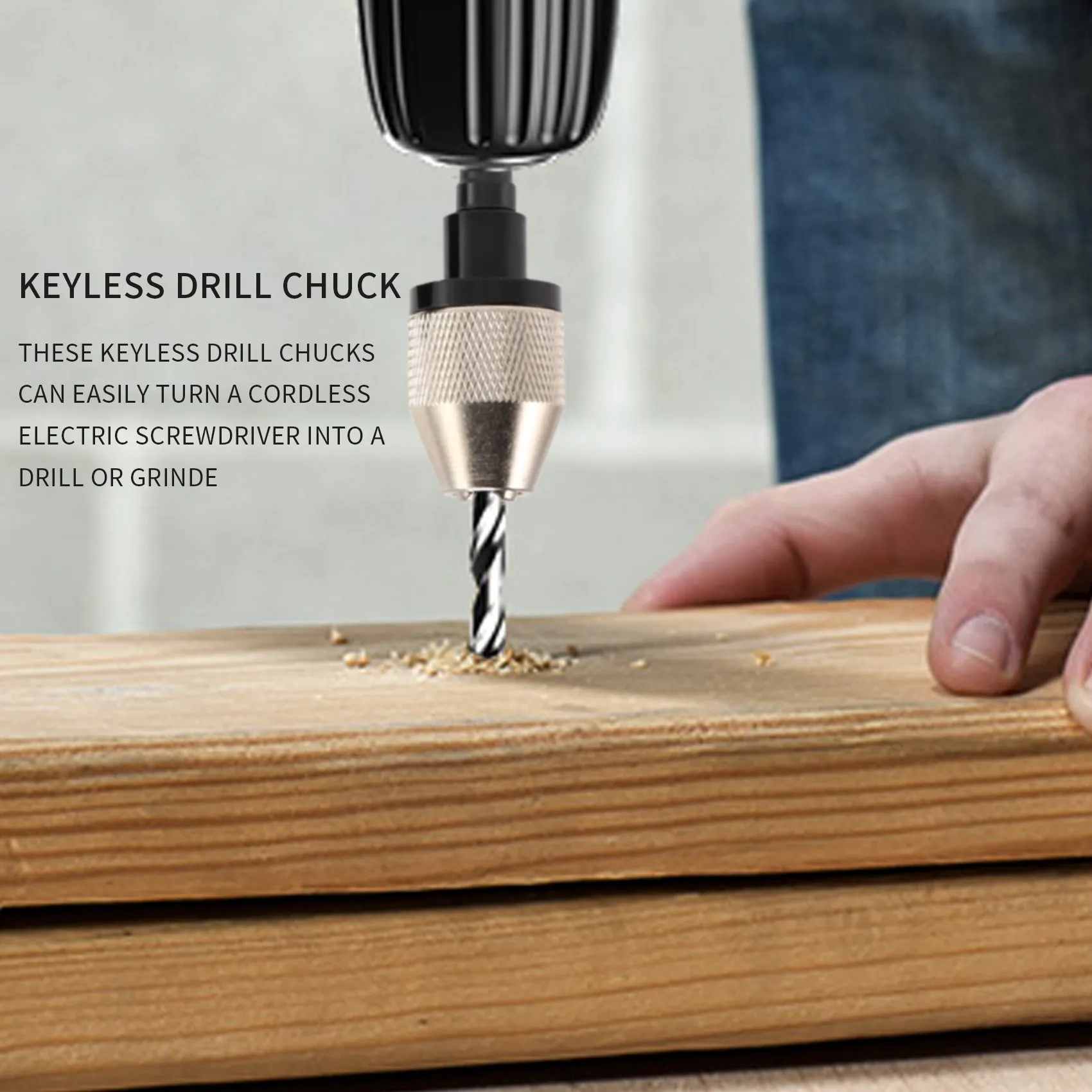 [NEW!A08R】 2 Pieces Keyless Drill Chuck 1/4 Inch Hex Shank Keyless Drill Chuck Fast Change Adapter In 0.3-6.5 Mm, 0.3-3.6 Mm