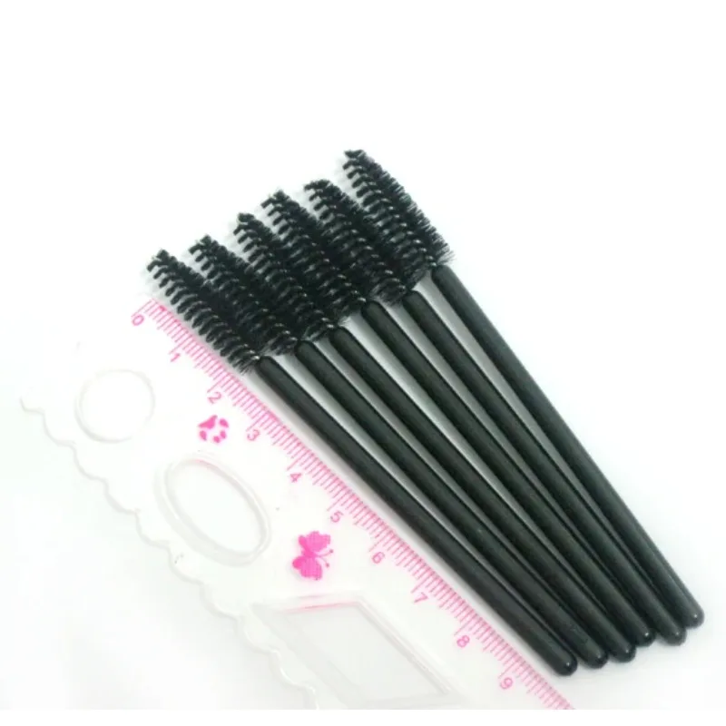 50 Pcs/pack Disposable Eyelash Brushes Black Mascara Wand Applicator Brush