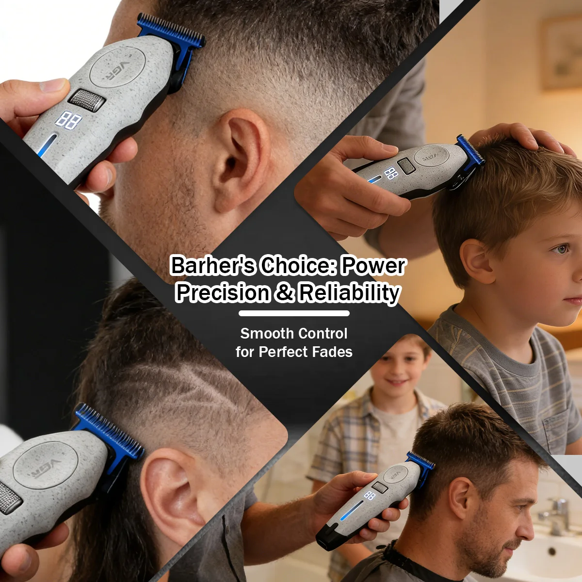 VGR Hair Trimmers Professional Haircut Machine 9000 RPM Hair Clippers Electric Trimmers Rechargeable Hair Trimmer for Men V-887 view 6