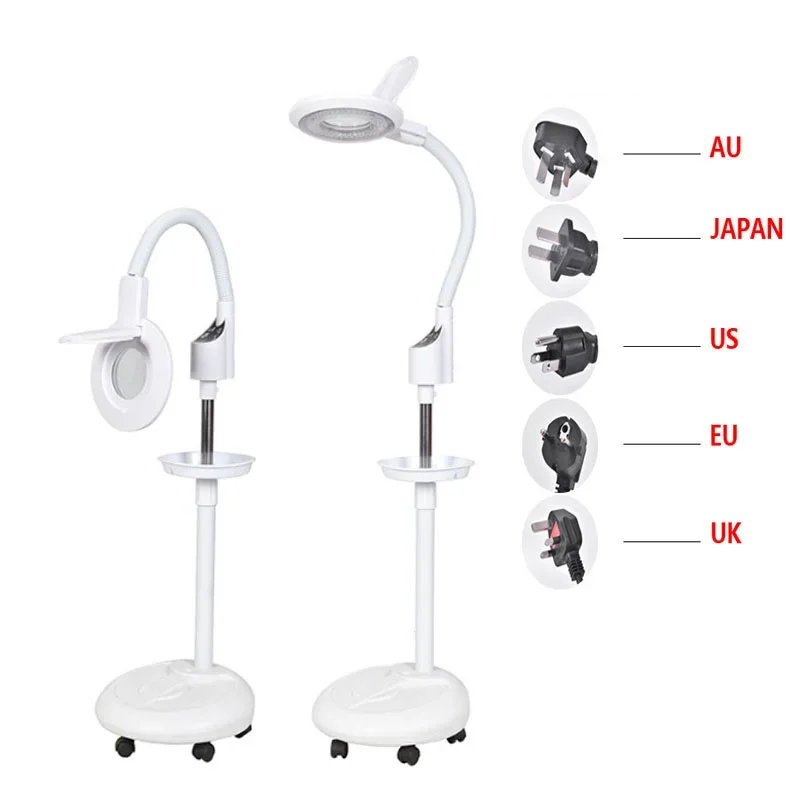 Beauty Salon Makeup Professional Lamp LED Cold Light Lamp Professional Magnifying Glass Shadowless Floor Lamp Beauty Nail Tools