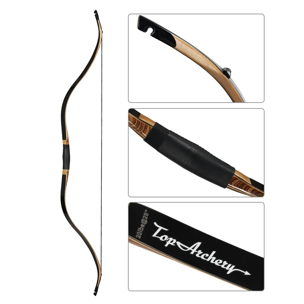 Toparchery 20-50lbs Archery Traditional Bow Take-down Bow Longbow Recurve Bow for Outdoor Shooting Hunting Practice Bow