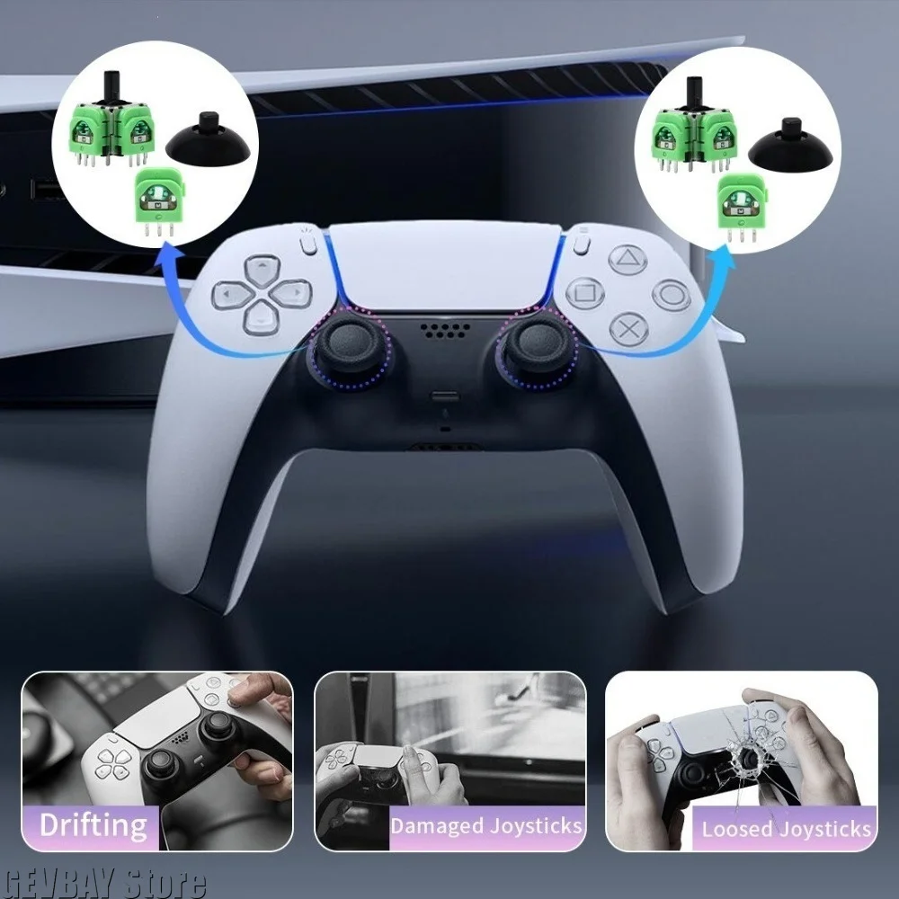 For Xbox PS4 PS5 Switch Pro Thumbstick Grip - Replacement Joystick Analog with Prying Tool Universal