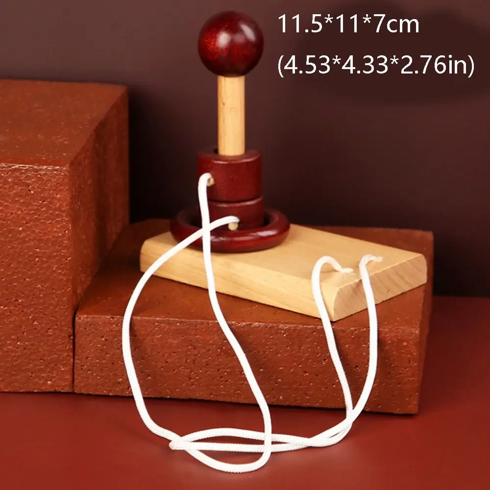 Wooden Unlock Decompression Toys Luban Lock Brain Teaser Unloop Toys Threading Rope Loop Puzzle Educational Game For Adults Kids