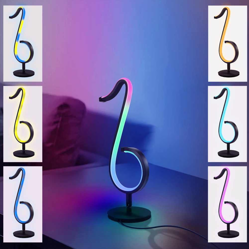 Lampada da notte a LED APP Console applique da parete a 180 ° RGB rotante sala da gioco camera da letto festa Tiktok trasmissione Live atmosfera luce