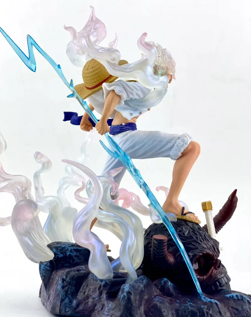 28 センチメートルアニメワンピースフィギュア Lx ゴーストアイランドニカ・ルフェイ発光像モデル手作りデスクトップ装飾装飾品ギフト