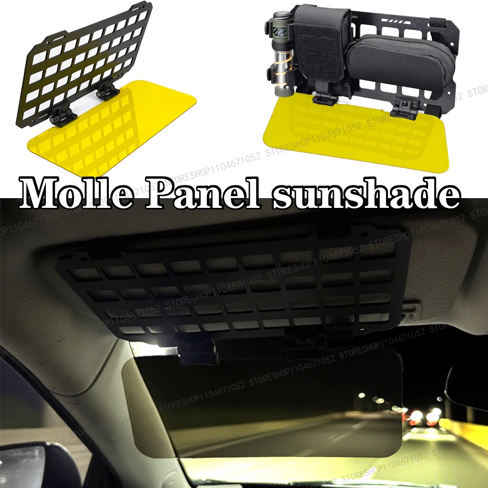 

Car ABS Sun Visor Molle Panel sunshade hanging board tactical vehicle storage board car off-road interior modification