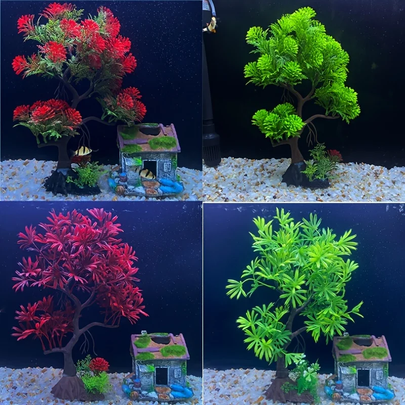 Simulation Water Glass Fish Tank Landscaping Decoration Imitation Water Plant tree Aquarium Ornament DIY Fish Tank Decor bigsize