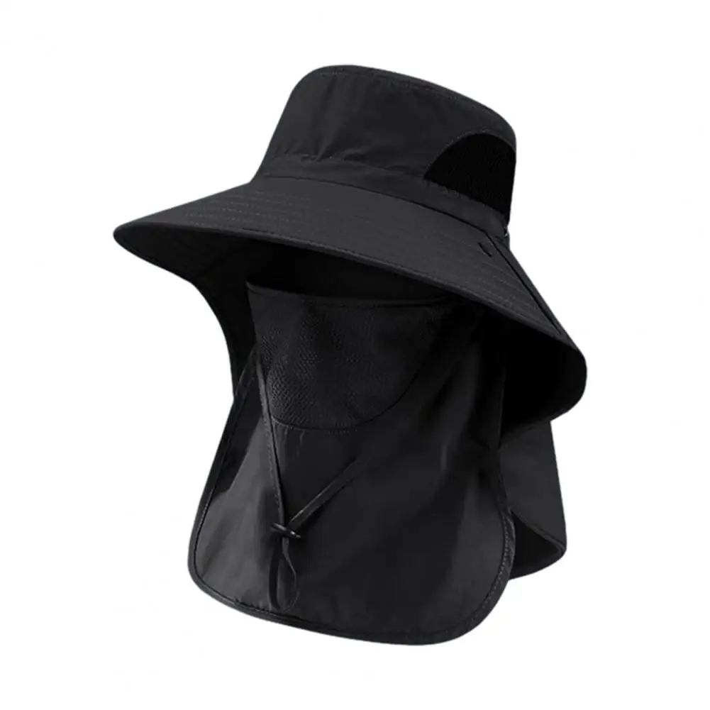 Full Coverage Face Mask Sun Hat Full Coverage Sun Hat with Wide Brim Removable Neck Face Flaps Breathable Uv for Hiking for Men