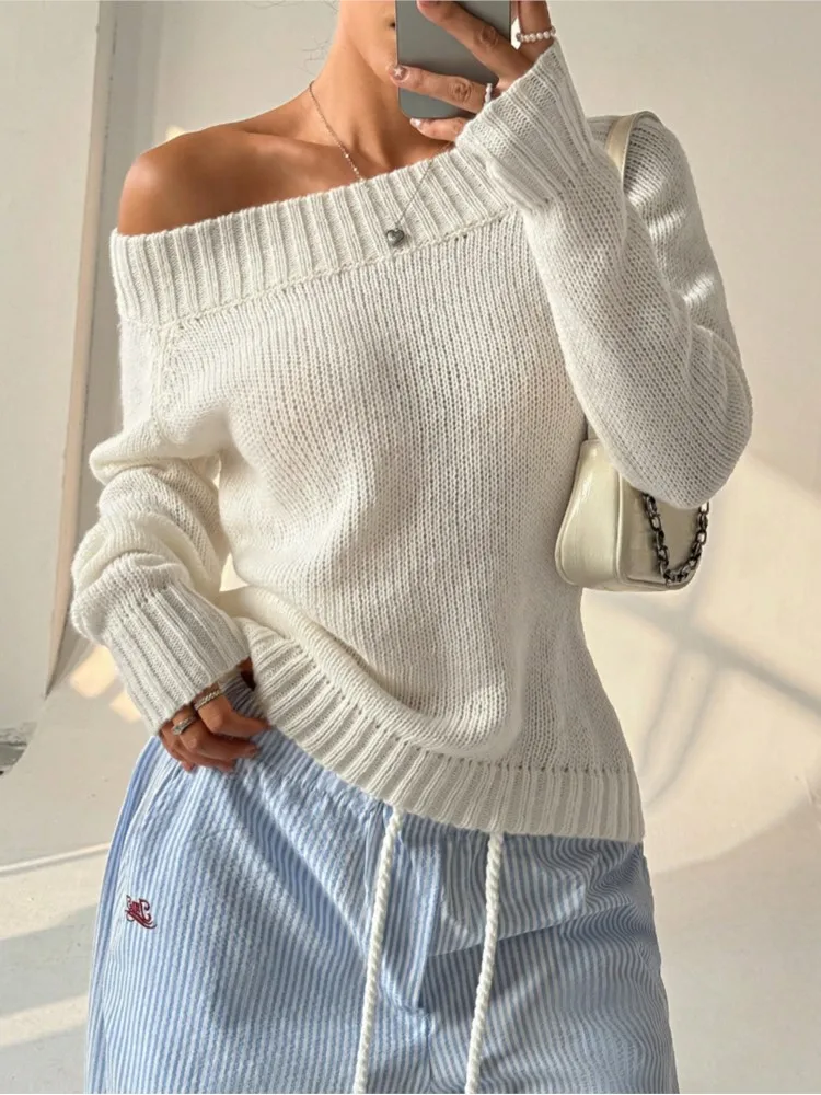 Winter Kleidung Frau Einfarbig Zieht Femmes Bequeme Gestrickte Pullover Alle-spiel Lose Einfache Stil Pullover Trendy Pendeln
