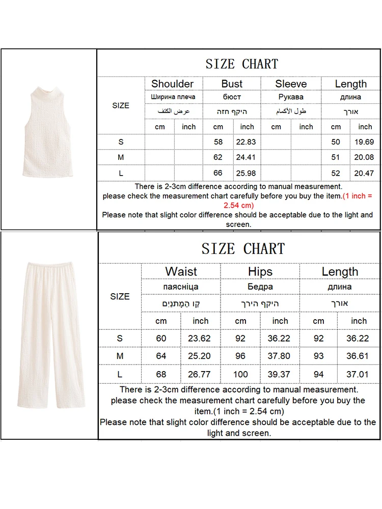 TRAF 2024 Summer Pleated Halter Top Pants Sets Women Elegant Sleeveless Backless Slim Tops High Waist Wide Leg Trouser 2 Pieces