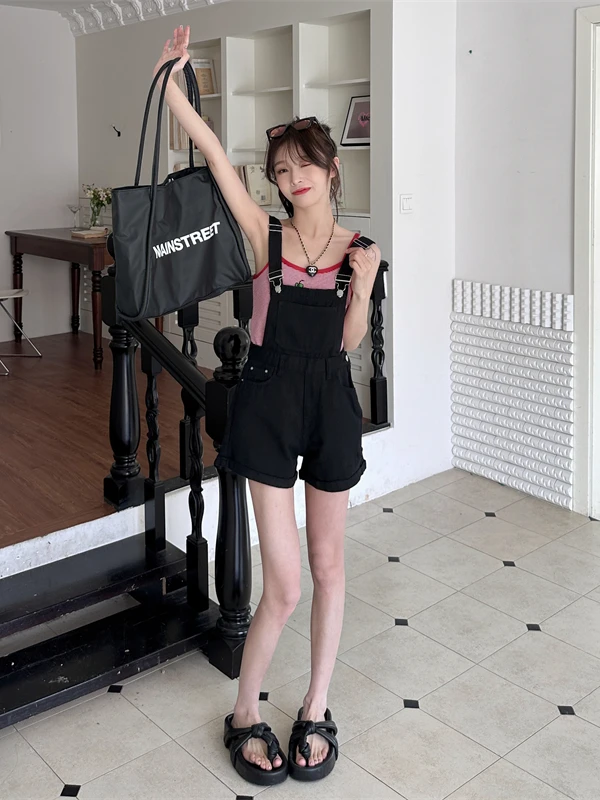 

Rompers Playsuits Woman Tapered Straps Utility Open Dark Gothic Front Incline Sheath Adult Unisex Length Conjoined Slimfit