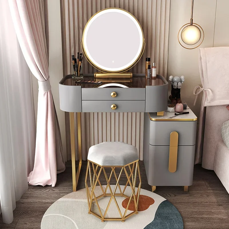 Luxury Dressing Table Modern Organizers Mirror Vanity Storage Desk Dressing Table Multifunctional Penteadeira Luxury Furniture