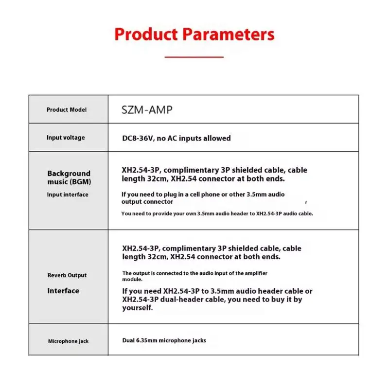 

652F Профессиональный микрофонный усилитель 8-36 В, плата реверберации для караоке