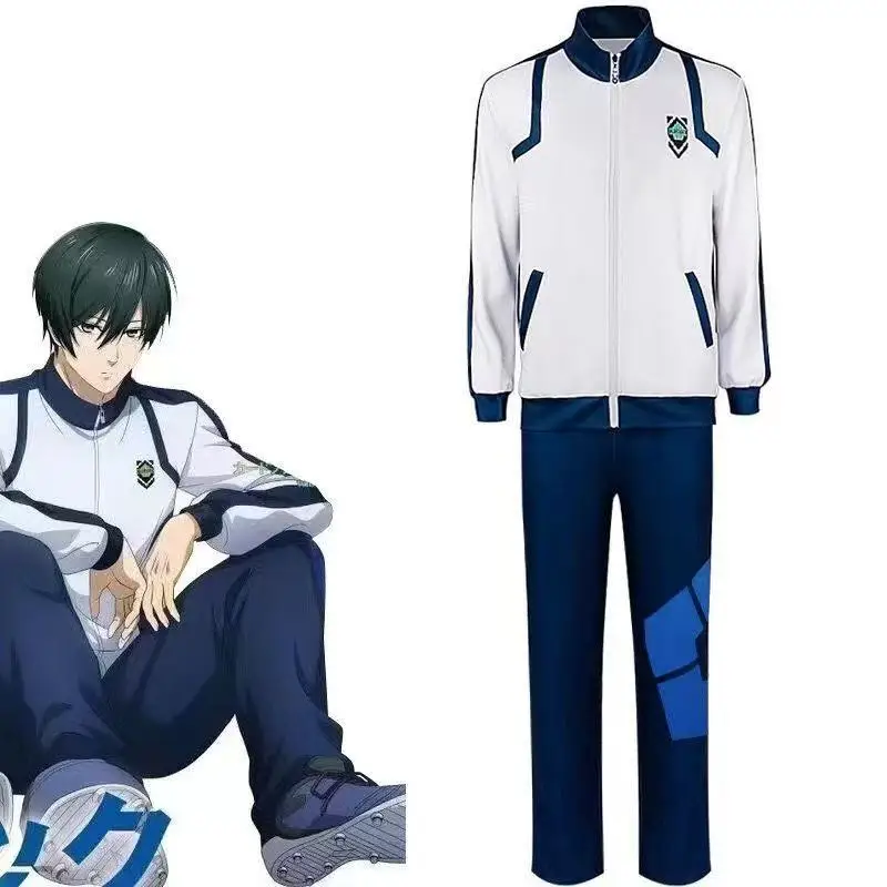 

cosplay Nagi Seishirou Isagi Yoichi Itoshi Rin Blue and white sportswear set anime cosplay costume