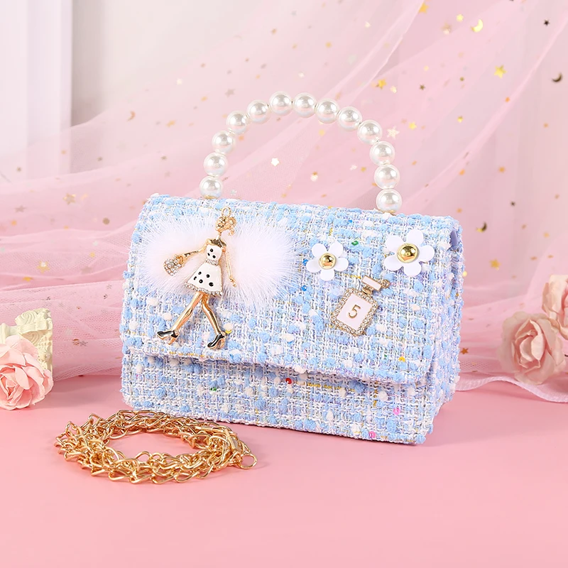 Sac à main et portefeuille japonais pour enfants, mini messager, sac fourre-tout perlé, petite fille, poudres à monnaie, sac à main de fête, cadeau de vacances, mignon