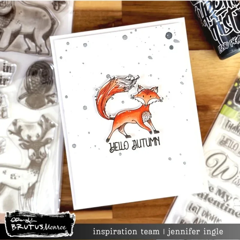 2026 New Autumn Animals Clear Stamp and Stencil For Craft Embossing Make Paper Greeting Card Making Template DIY Handmade