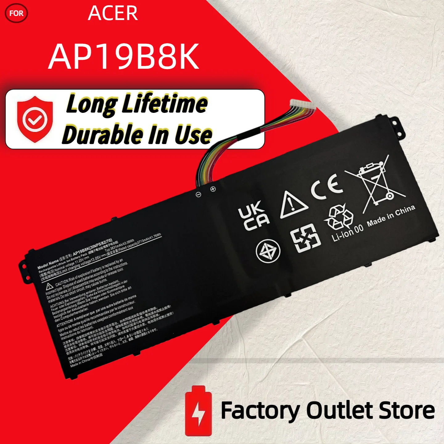 Wholesale And Retail❗❗❗  AP19B8K Battery for ACER Aspire A314 A315 A317 A315-23 A315-58 A317-52 A317-53 TMP215-51 Series