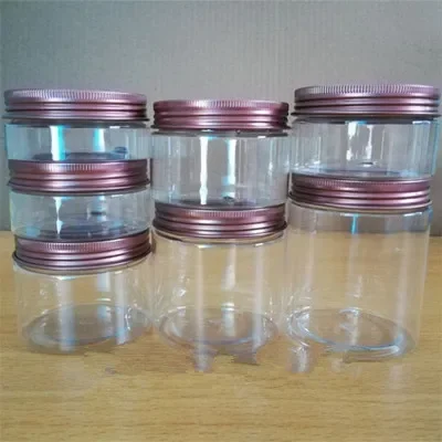 

10pcs Clear Plastic Jar And Lids Empty Cosmetic Containers Makeup Box Travel Bottle 50ml 80ml 100ml 120ml 150ml 200ml 250ml