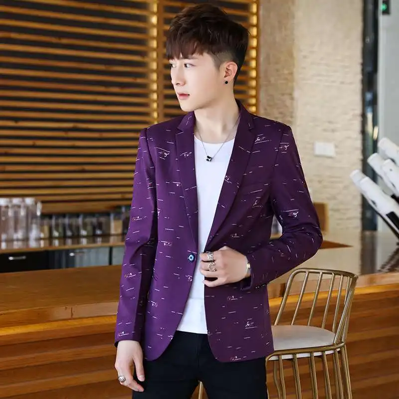 

Новый мужской повседневный модный приталенный пиджак Haome с двумя разрезами, городской стиль, длинный рукав, стандартная длина, на одной пуговице