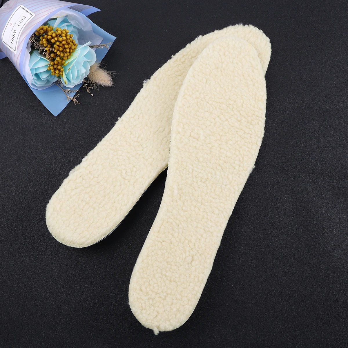 

Heightening Insoles Cotton Beige Winter Breathable Shoe Inserts for Women Flats 1 Pair Suitable Different Shoes Comfortable