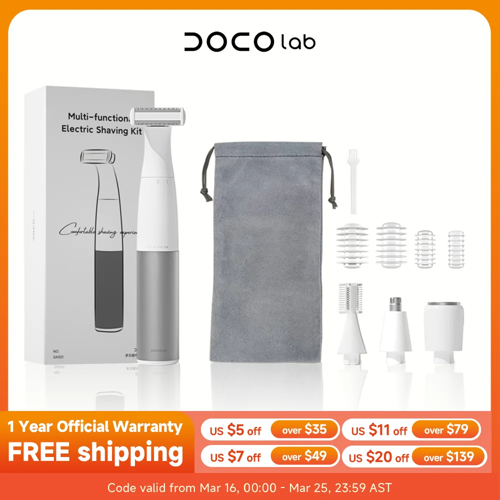 

DOCOLAB Electric epilator Hair Removal 4 In 1 Trimmer Shaver Body Bekini Painless Cordless Gift Men Women
