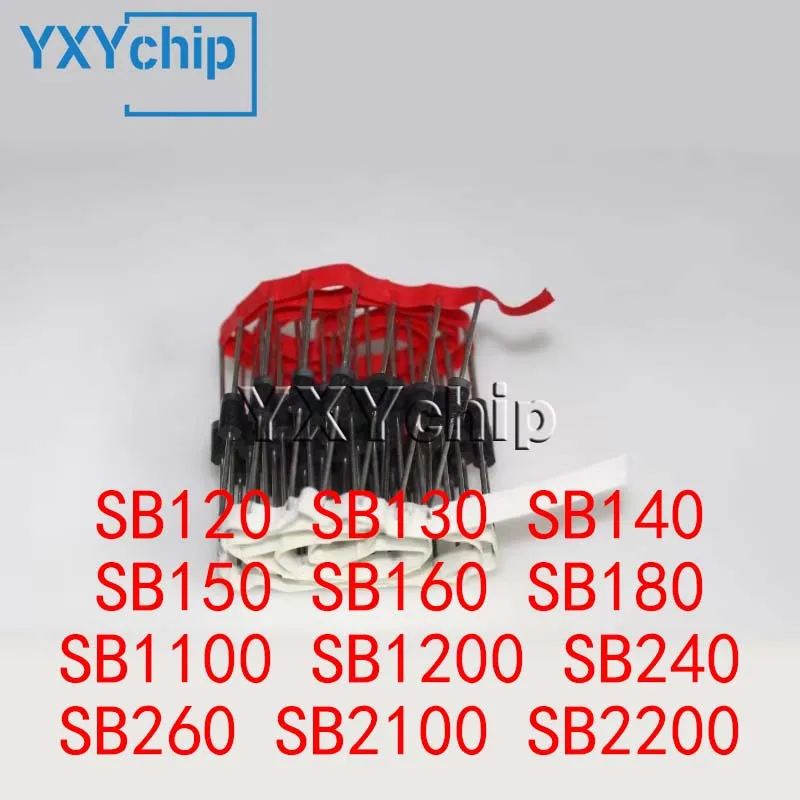 20PCS SB120 SB130 SB140 SB150 SB160 SB180 SB1100 SB1200 SB240 SB260 SB2100 SB2200 DIP Schottky Rectifiers