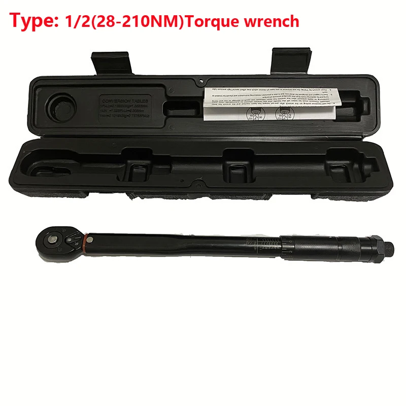 1PC Adjustable Torque Wrench 1/2\'\' 3/8\'\' 1/4\'\' Ratchet Square Drive Preset Bicycle Torques Key Automotive Repair Hand Tools