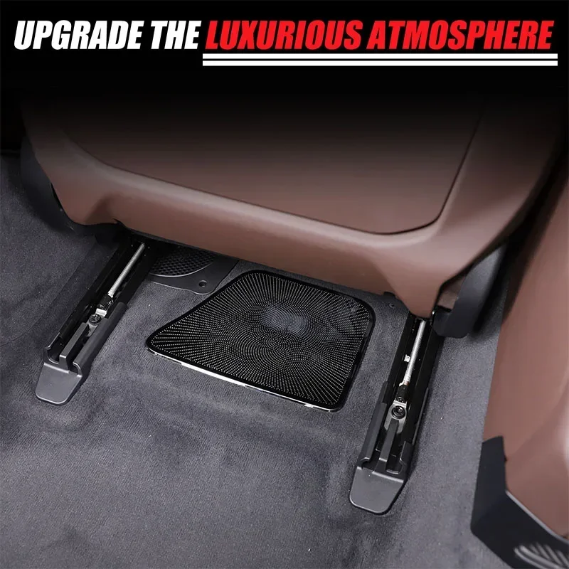 

For BMW 7 Series G70 2023+ Stainless Steel Material Under Car Seat Dust Cover Air outlet dust cover Interior Accessories 2Pcs