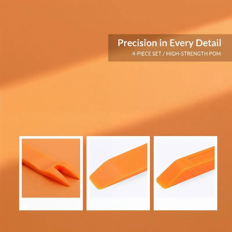 Vehicle Interior Disassembly 4pcs Kit Door Clip Tools for DVD and Stereo Installation