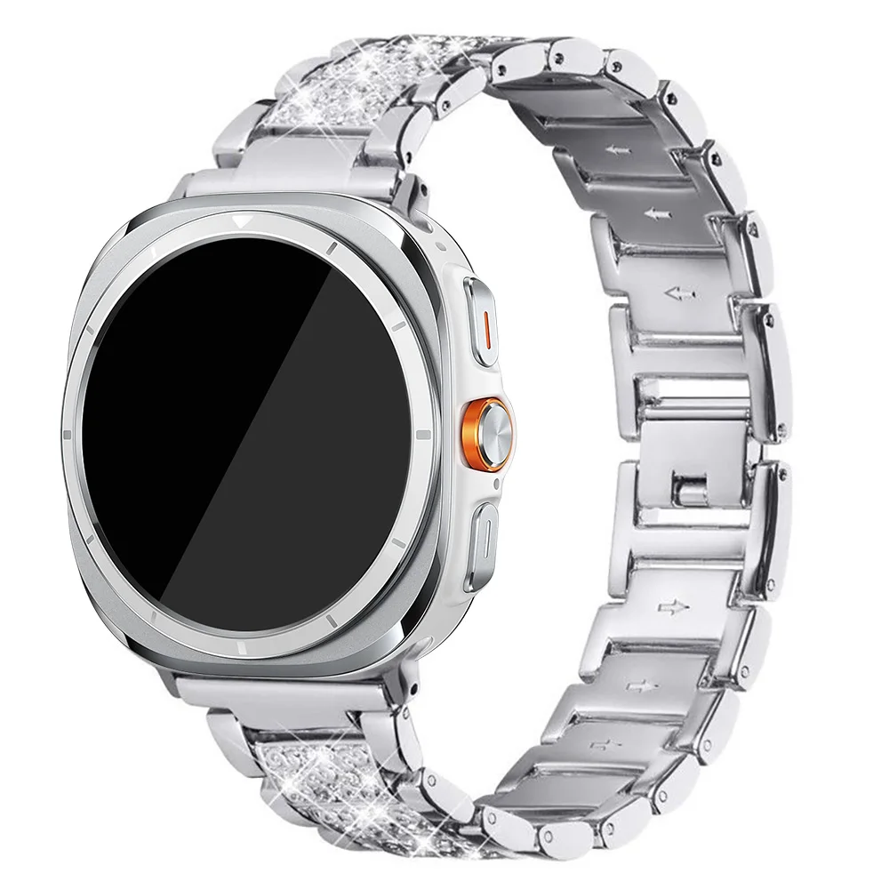 For Samsung Galaxy Watch 8/8Classic Ultra Strap Shining Rhinestone Bracelet Wristband Watch 8 40/44mm 46/47MM Band Accessories ﻿