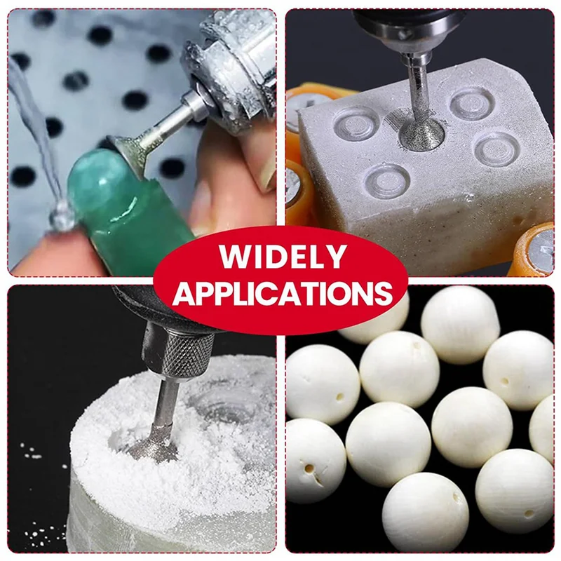 

Розничный набор для резьбы по камню, алмазные фрезы, совместимые с Dremel, 26 шт., наборы для полировки, аксессуары для вращающихся инструментов