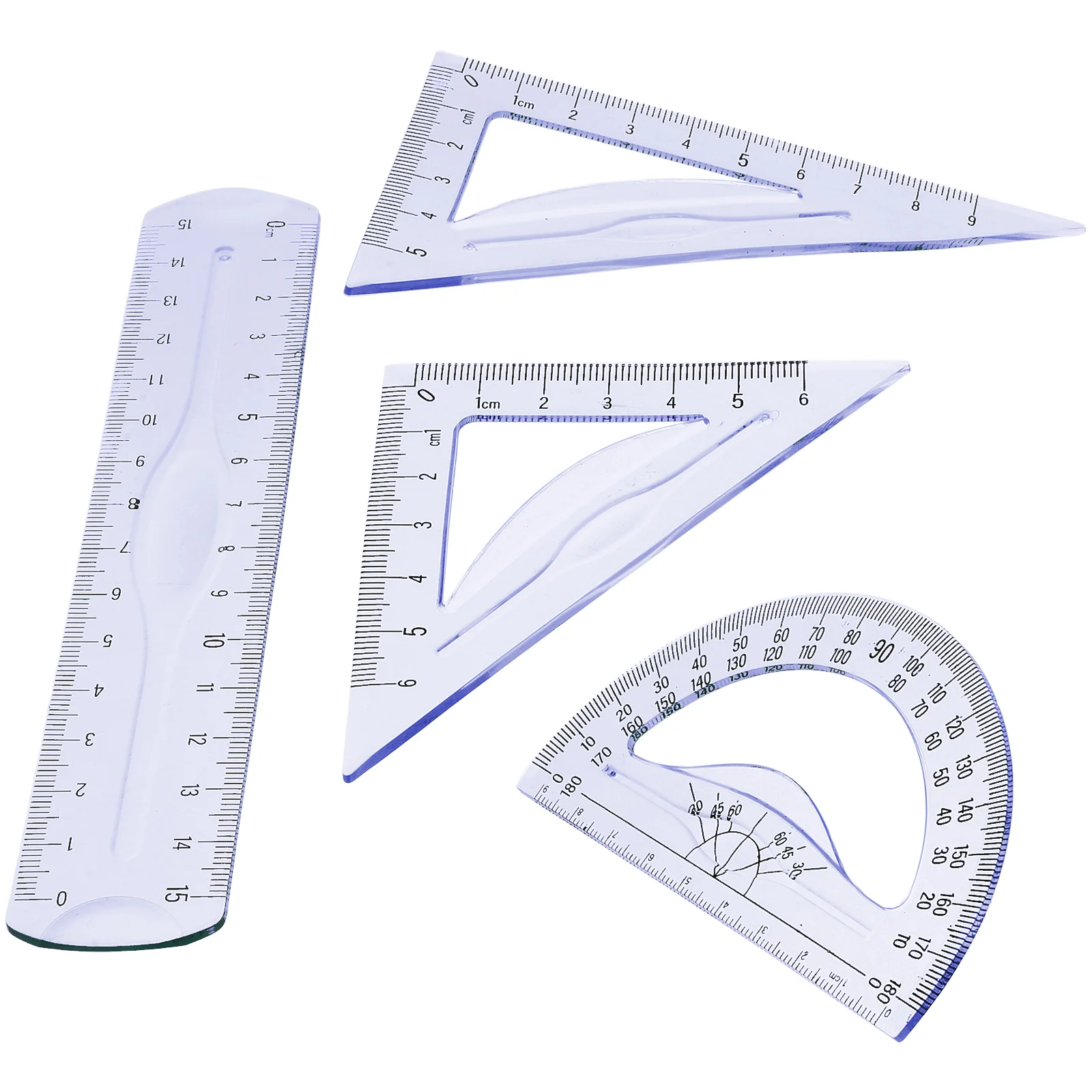 Weiches Lineal, kleines Design, Zeichenwerkzeug, Winkelmesser für Studenten, Schreiner und Entwurf, Geometrie, präzises PP-Briefpapier, Schule, ein Muss